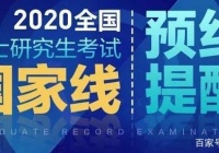 官宣！2020年研考国家线定了